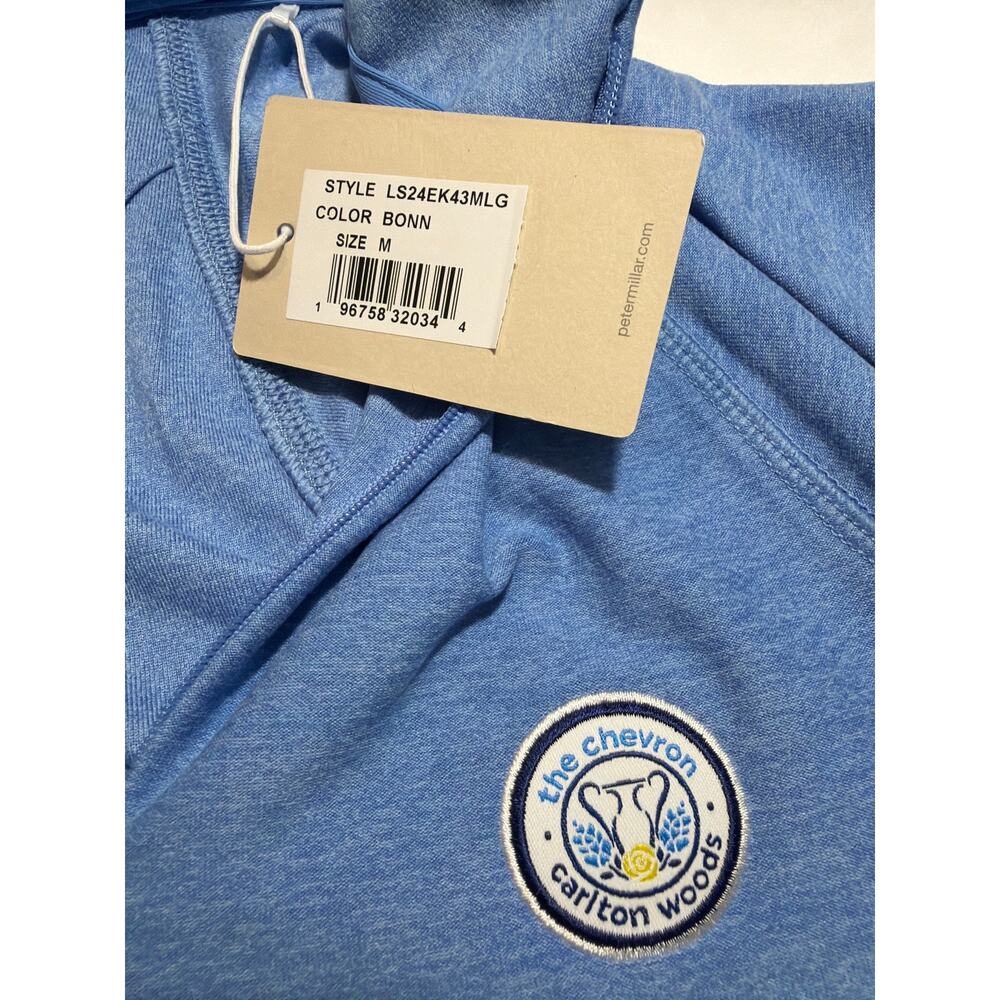 Peter Millar women's performance blue quarter-zip pullover SZ M - Picture 4 of 7